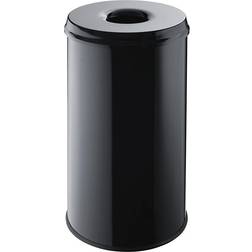 Helit Self-extinguishing paper bin, capacity 50 l, HxÃ 620 black, pack 2